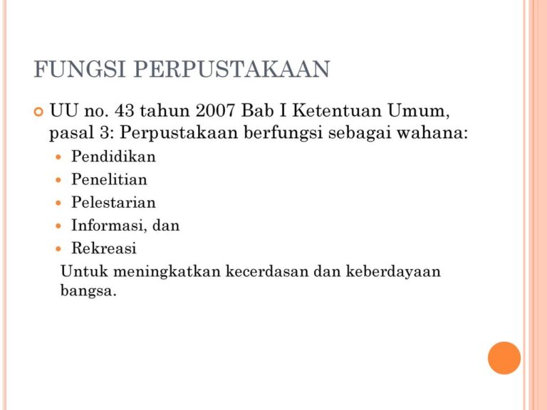 Tujuan dan Fungsi